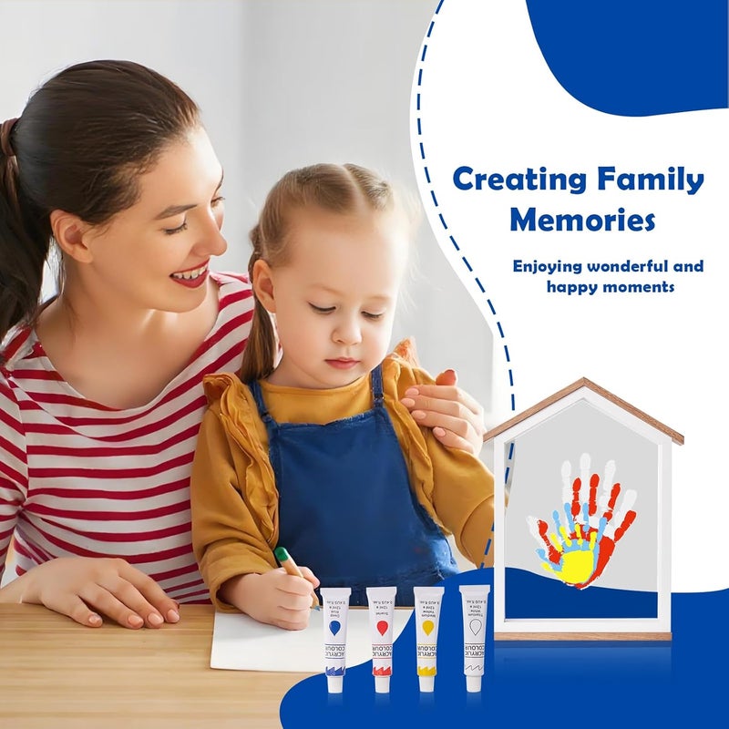 CHERRY CHEERS Exclusive House Shaped Family Handprint Kit; Unique DIY Keepsake, Complete Set, Meaningful Gift for Home Decor, Family Craft & Memory Making (House Shape) - Image 3